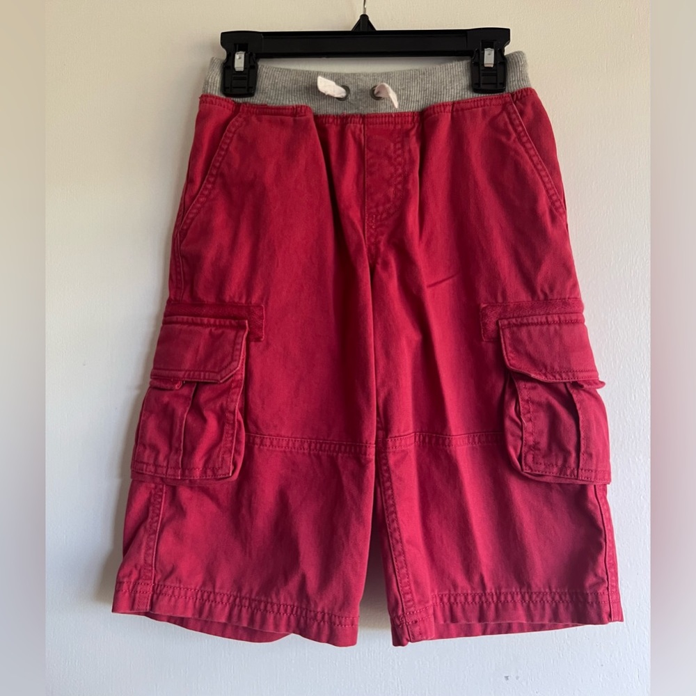 Hanna Andersson Kids Cargo Shorts, Red, Size 120 cm / Youth 6-7